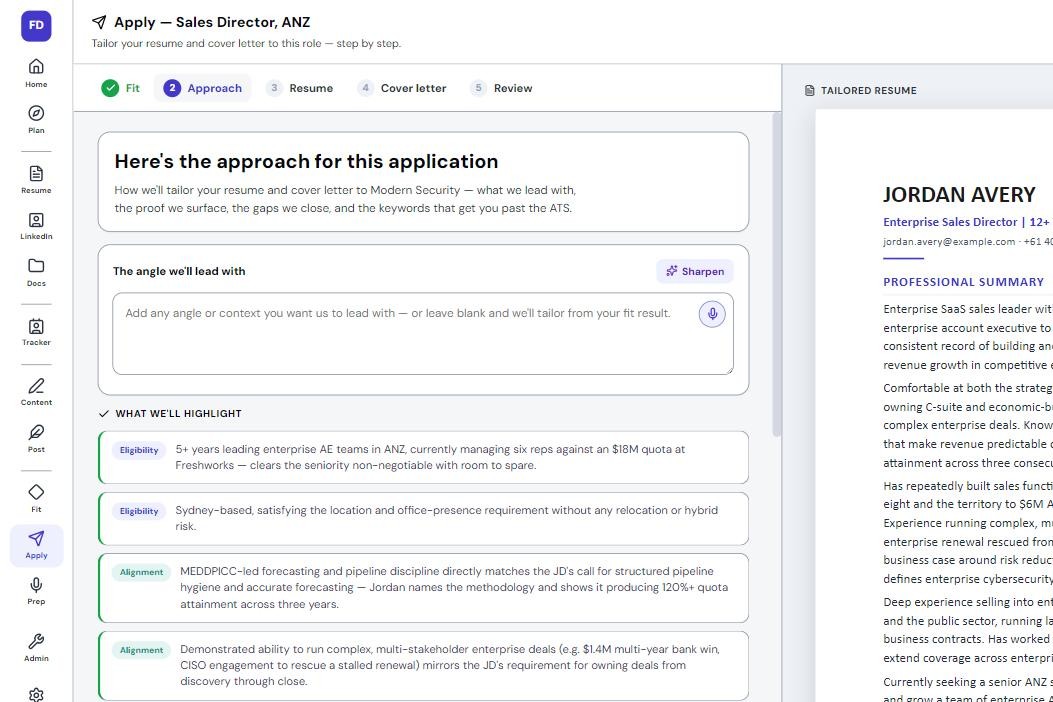 Inside FutureDay: The Tailored Resume, Built in Minutes